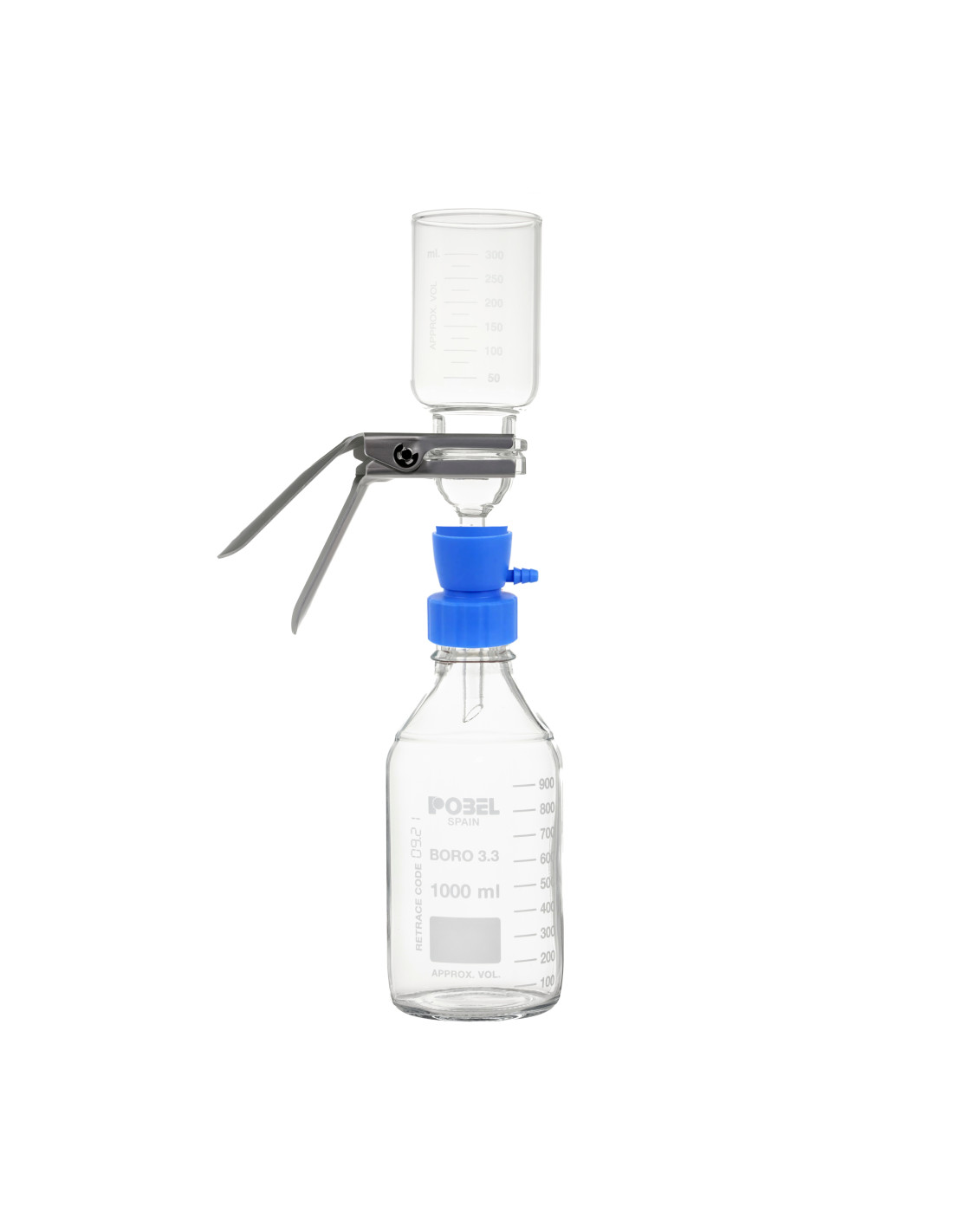 FILTRATION SET WITH BOTTLE, FILTER HOLDER AND GL-45 ADAPTER WITH OLIVE